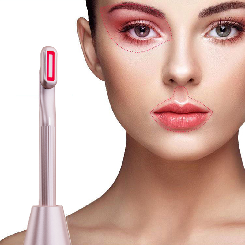 EMS RED RED LEGHT EYE BARLE 360 ROTAZIONE DI DREEE, BARLA MASSAGER EYE BEAZIA CON 38 ℃ ~ 40 ℃, booster alla crema per gli occhi con calore/vibrαzione/modalità rossa, linee sottili